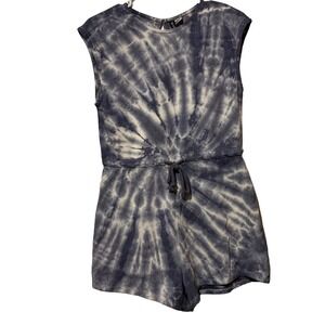 H&M Blue Tie Dye Romper with Drawstring Waist NWT Size XS